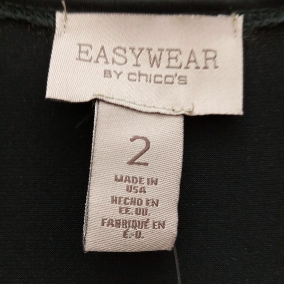 NWT Easywear by Chico's Black Sadie Lace 3/4 Jacket in Chico's size 2 (L/12) - Picture 3 of 10